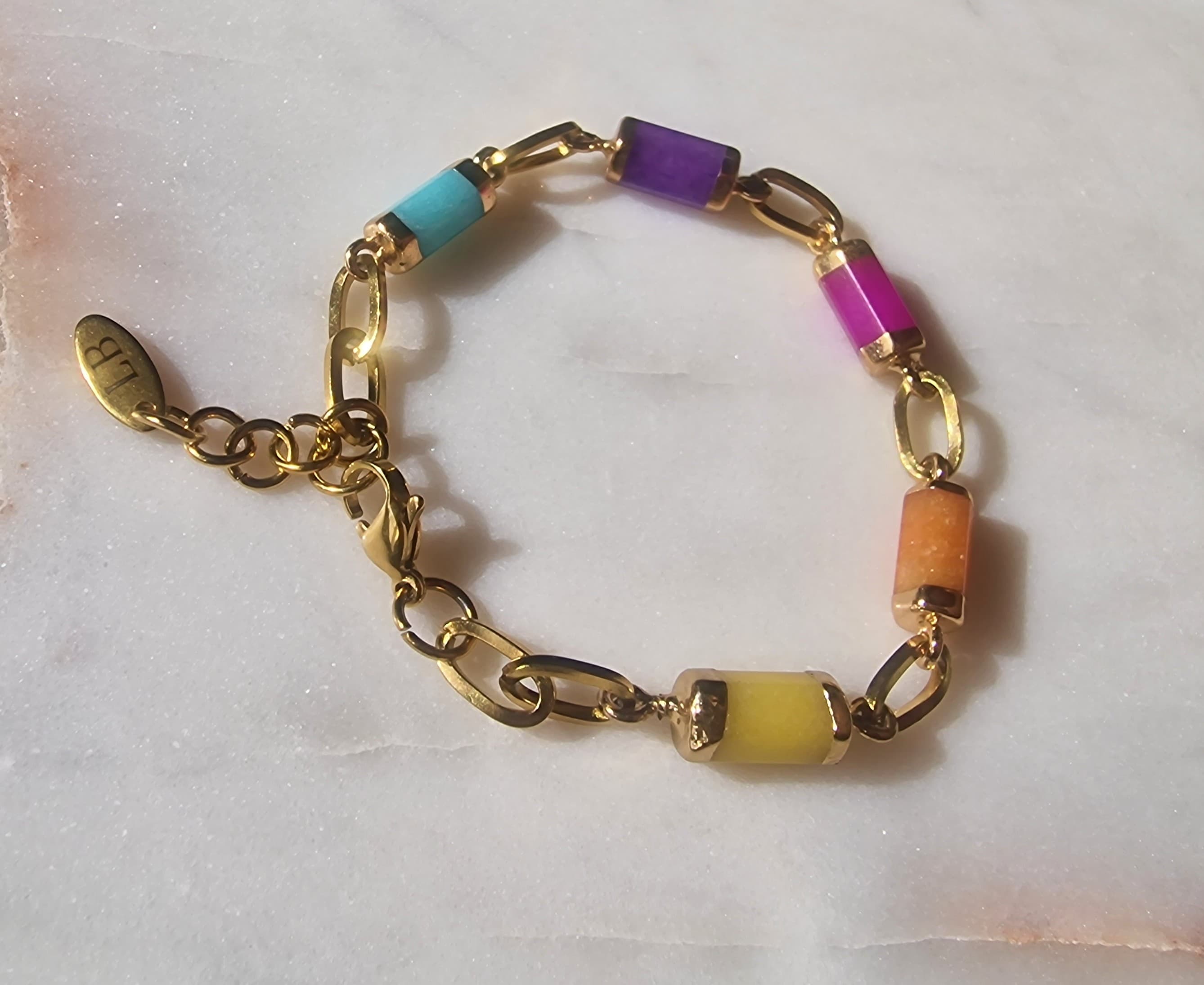 gekleurde hexagon bracelet 3